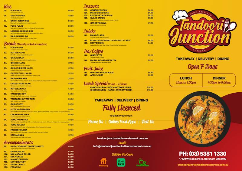 Tandoori Junction Indian Restaurant Horsham